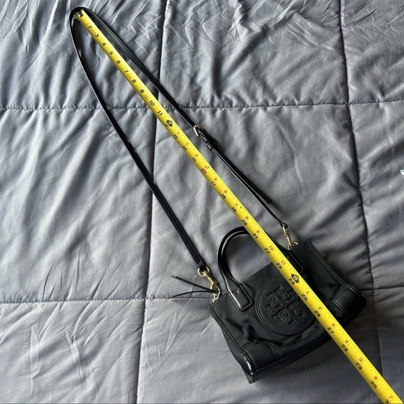 Tory Burch Black Crossbody Bag with Embossed Logo - Picture 9 of 12